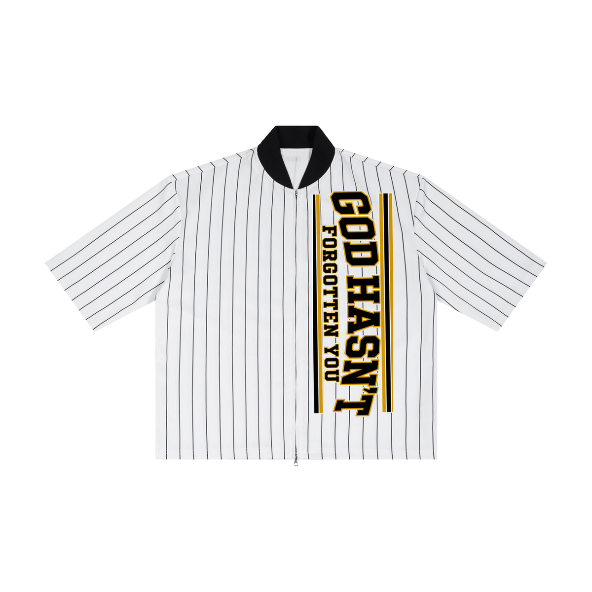 God Hasn't Forgotten You Unisex Striped Full-Zip Baseball Jersey