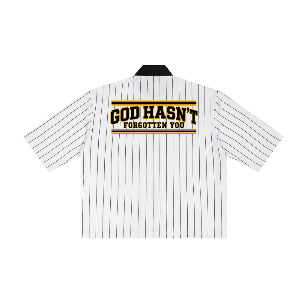 God Hasn't Forgotten You Unisex Striped Full-Zip Baseball Jersey