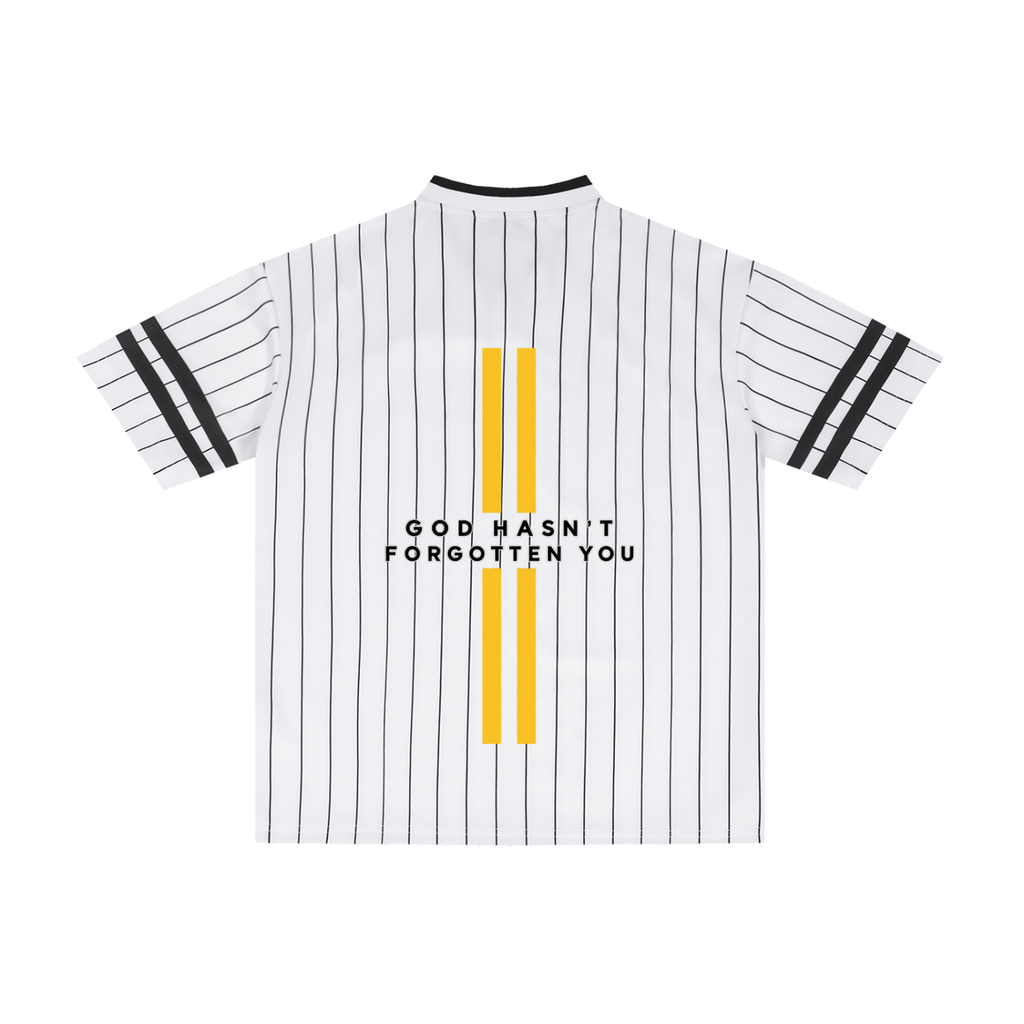 Faith Over Fear Unisex Striped Loose V-Neck T-Shirt