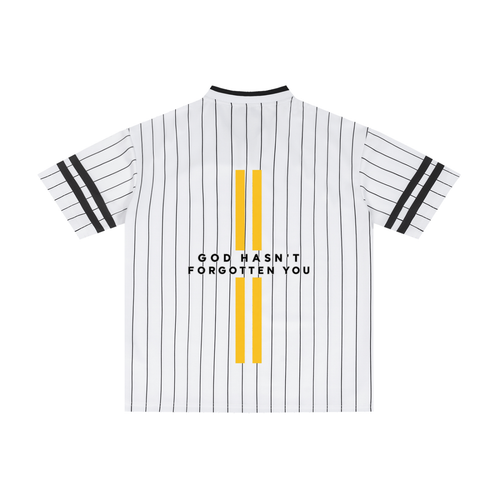 Faith Over Fear Unisex Striped Loose V-Neck T-Shirt