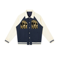 Royalty Contrast Raglan Sleeve Baseball Jacket